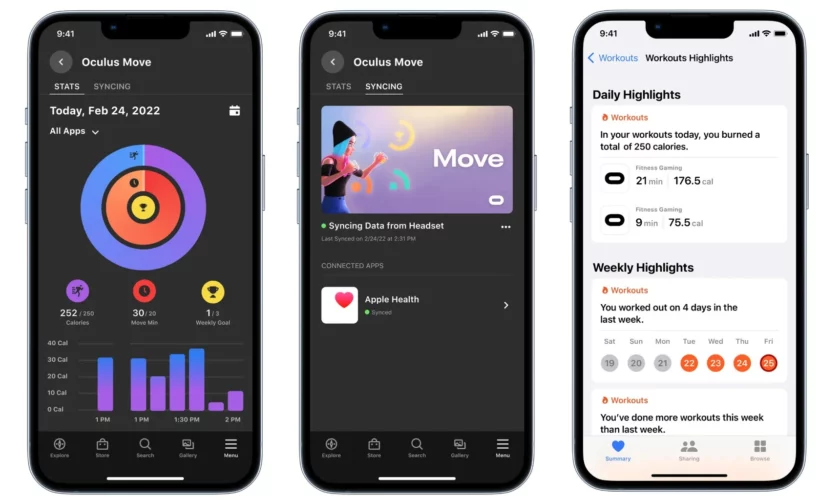 Apple Santé intégrera bientôt les statistiques d'activité de Oculus Move 74 oculusmoveapplehealth