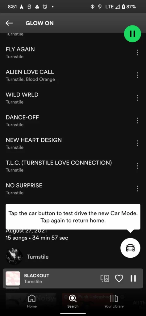 spotify car mode 1