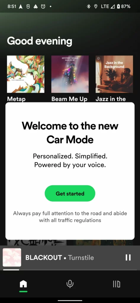 spotify car mode 2