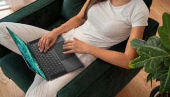 woman lounging XPS 9510 1280x128