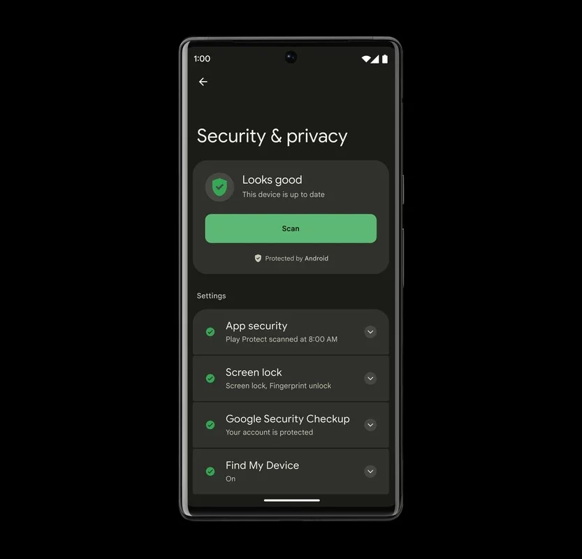 2. Security Privacy settings 1