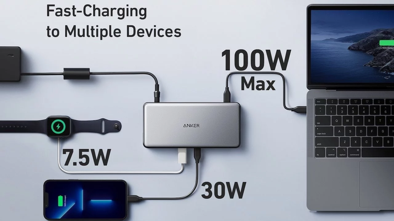 La nouvelle station d’accueil USB-C de Anker permet aux utilisateurs de Mac M1 d’utiliser trois écrans
