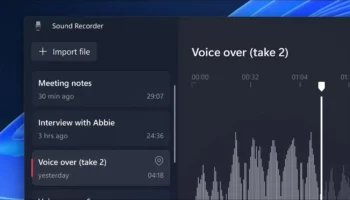 New Windows sound recorder featu