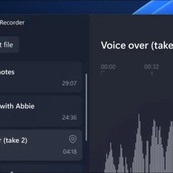 New Windows sound recorder featu