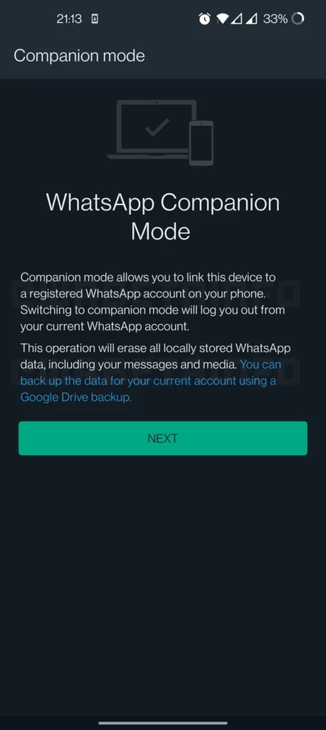 WA COMPANION MODE MULTI DEVICE A