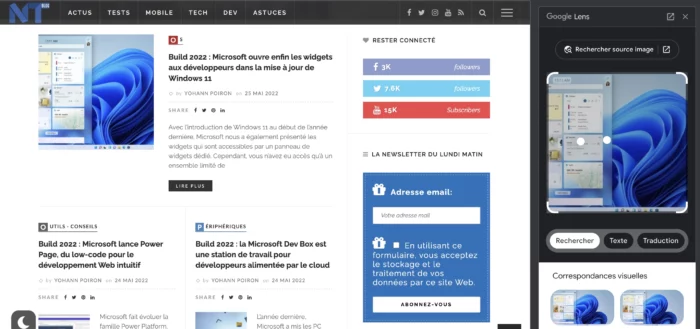 Google Lens est mis à jour de façon simple et claire dans Chrome