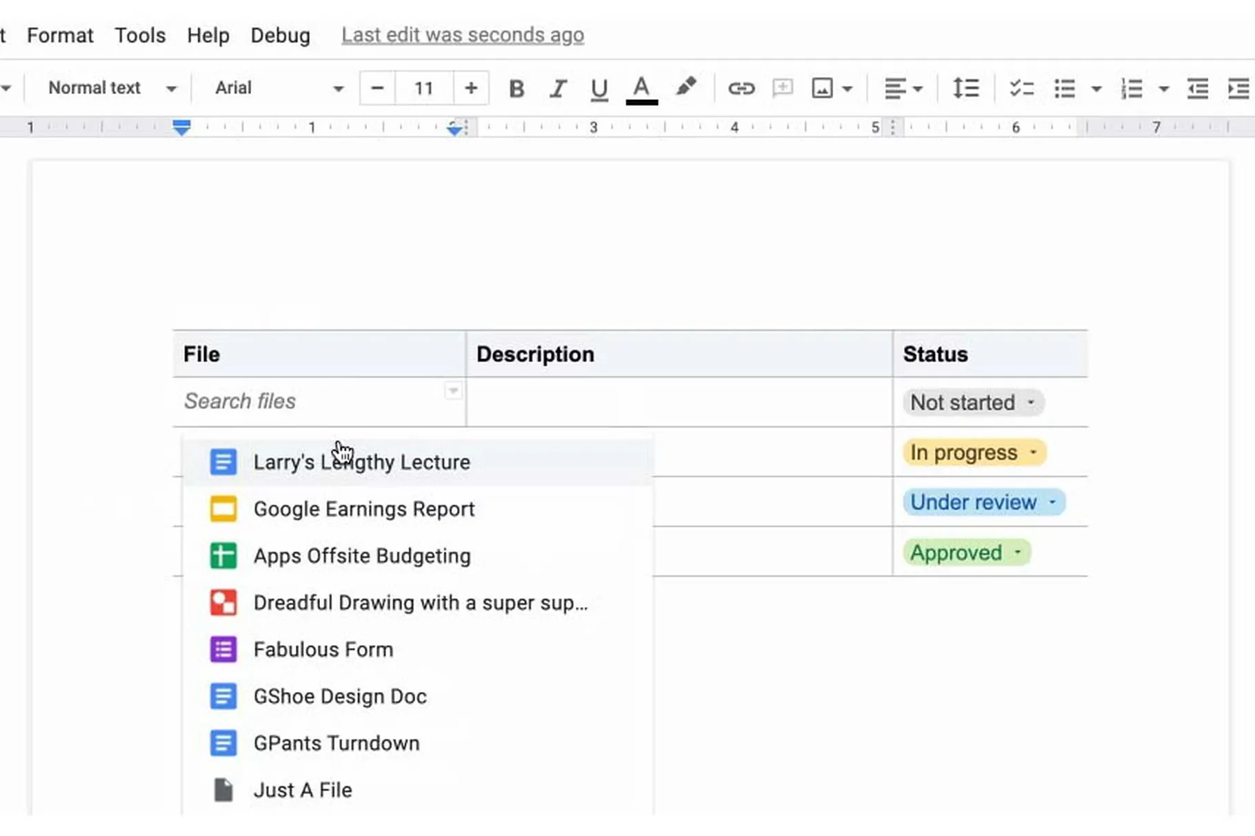 google docs tables.0