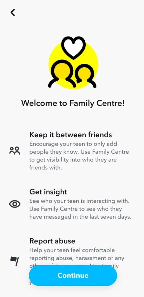 snapchat family center