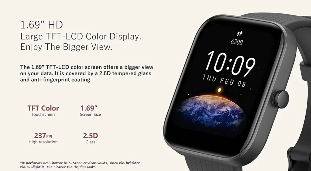 Voici la Amazfit Bip 3, une smartwatch avec un écran plus grand de 1,69 pouce 53 71uwYoCPt6L. AC SL1500