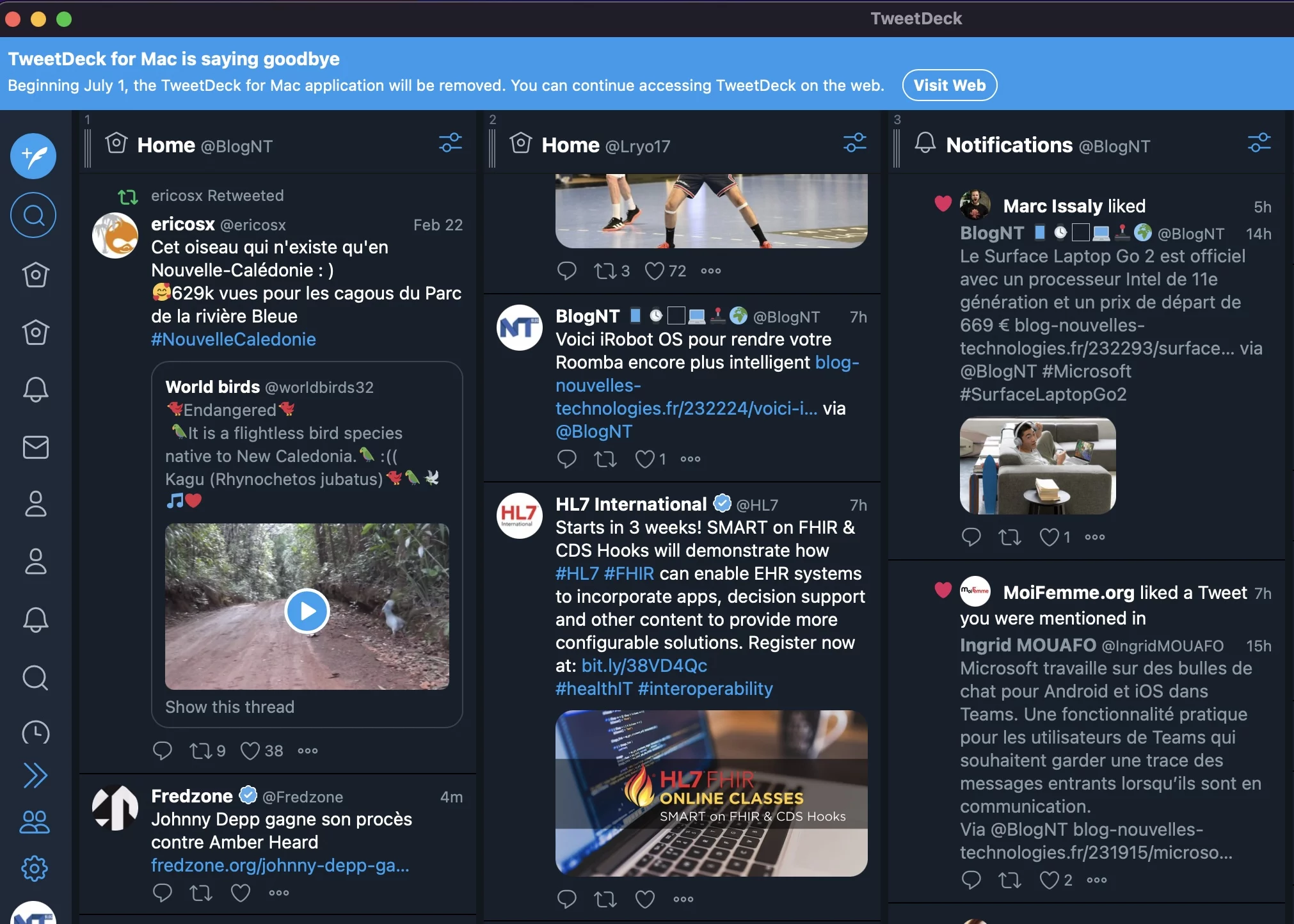 Adieu TweetDeck pour Mac