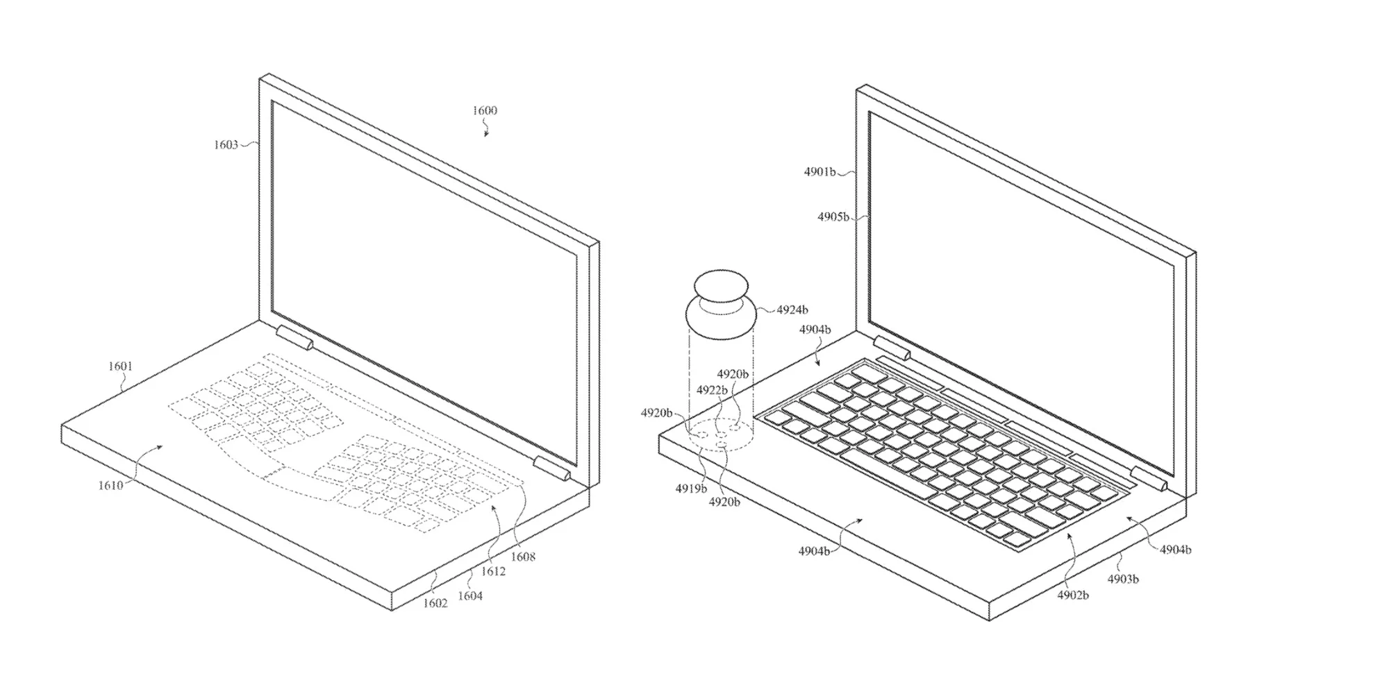 Apple MacBook ergonomic keyboard