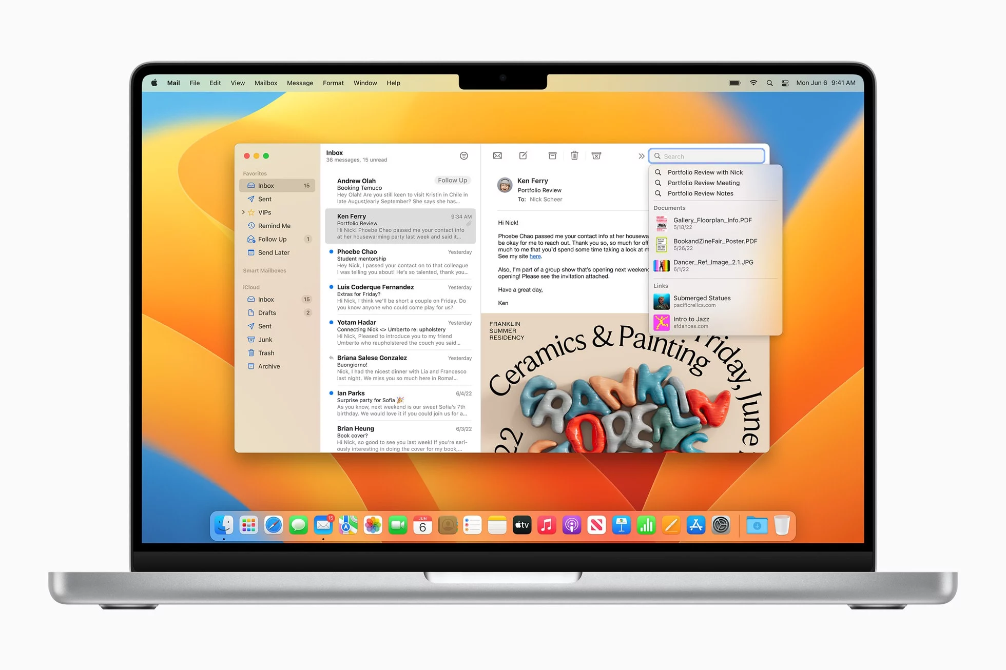 Apple WWDC22 macOS Ventura Mail