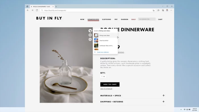 La dernière mise à jour de Microsoft Edge ressemble beaucoup à Pinterest avec ses Collections