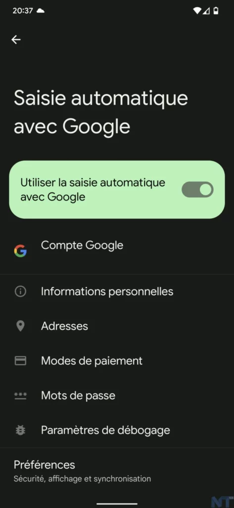 Comment utiliser le gestionnaire de mots de passe Google sur l'écran d'accueil de votre smartphone ? 62 Screenshot 20220621 203717 resultat
