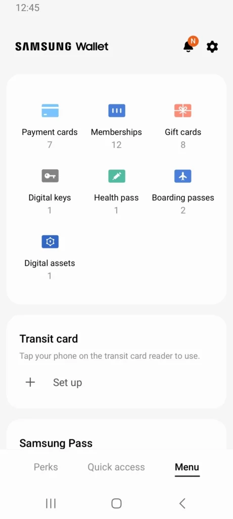 Samsung Wallet permet de stocker cartes, clés et pièces d'identité en un seul endroit 43 USMenu