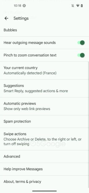 google messages swipe actions 1