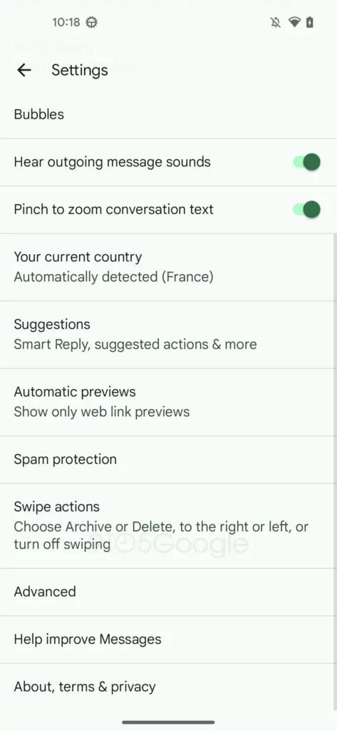 google messages swipe actions 1