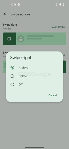 google messages swipe actions 3