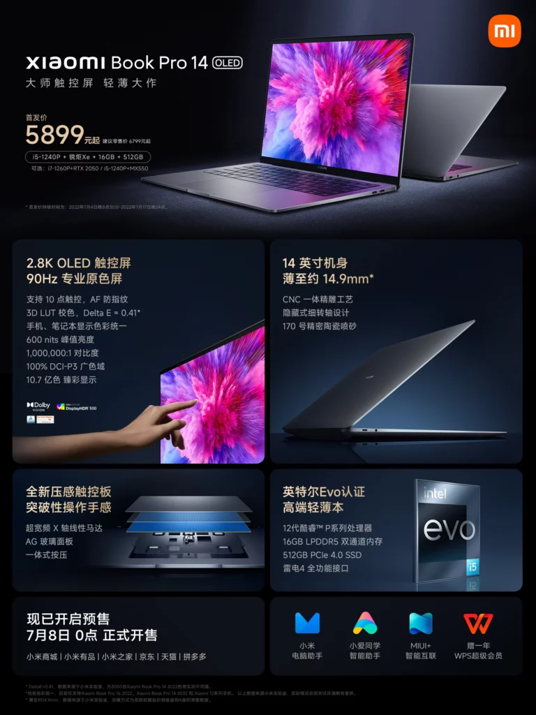 Voici le Xiaomi Book Pro 16 et le Xiaomi Book Pro 14 officialisés en Chine 46 006wuYq7ly1h3v1huovyyj31hc1z4hdw