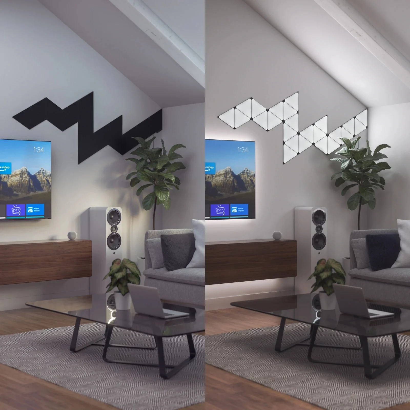 Nanoleaf lance une édition limitée d’un jeu de triangle Ultra Black