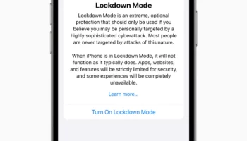 Apple Lockdown Mode update 2022