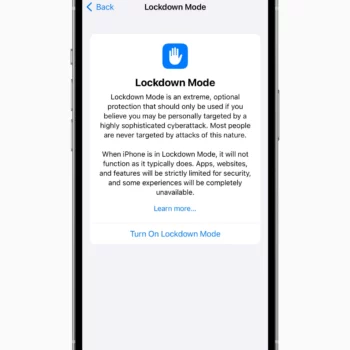 Apple Lockdown Mode update 2022