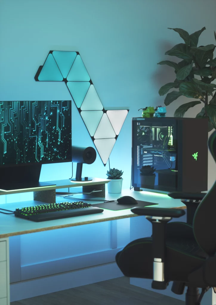 Nanoleaf lance une édition limitée d'un jeu de triangle Ultra Black 52 Shapes Ultra Black Triangles 9x