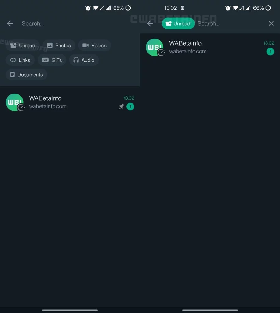 WhatsApp Unread Chat Filter