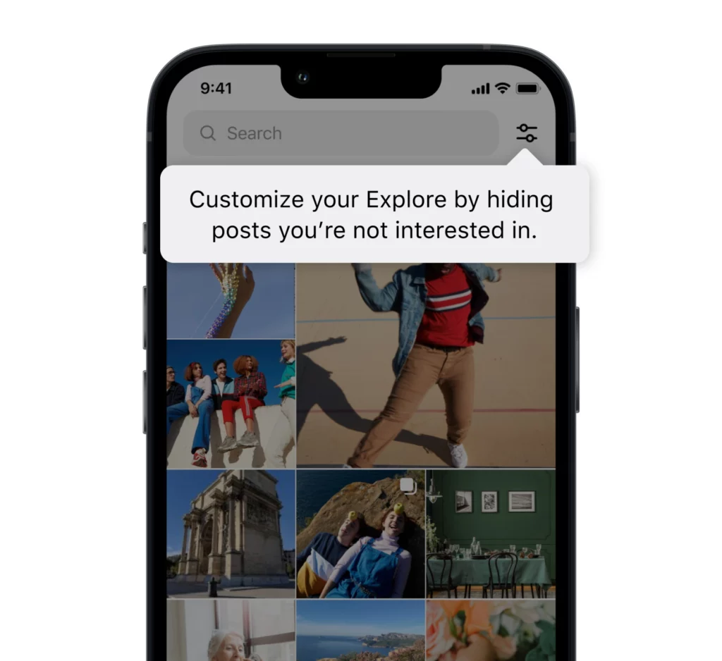 Instagram annonce des tests pour la personnalisation des publications recommandées 44 01 Explore Not Interested 1 1024x938 jpeg