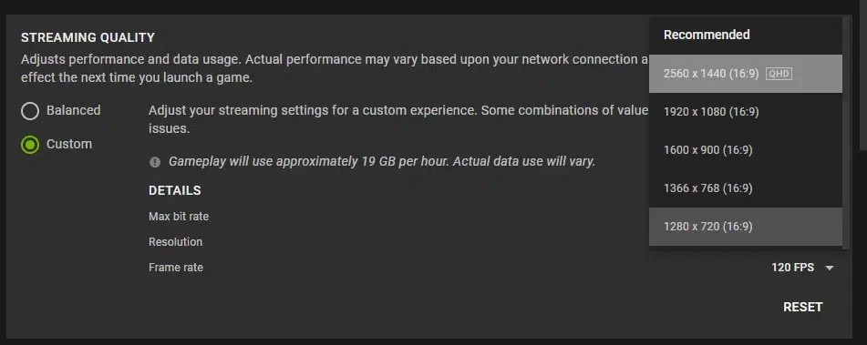GFN Thursday browser settings.pn