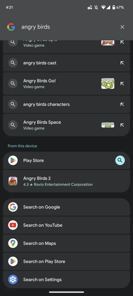 Android 13 apportera des modifications à la boîte de recherche du Pixel Launcher 51 Pixel Launcher Play Store search4