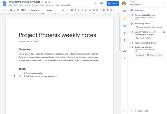 Répartissez les tâches directement à partir de Google Docs