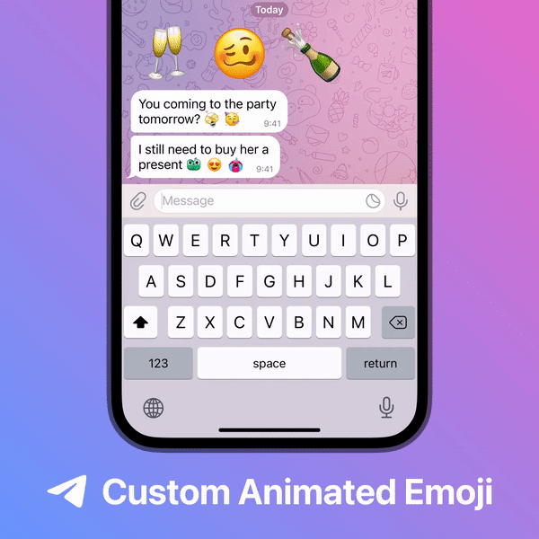 Telegram custom animated emoji