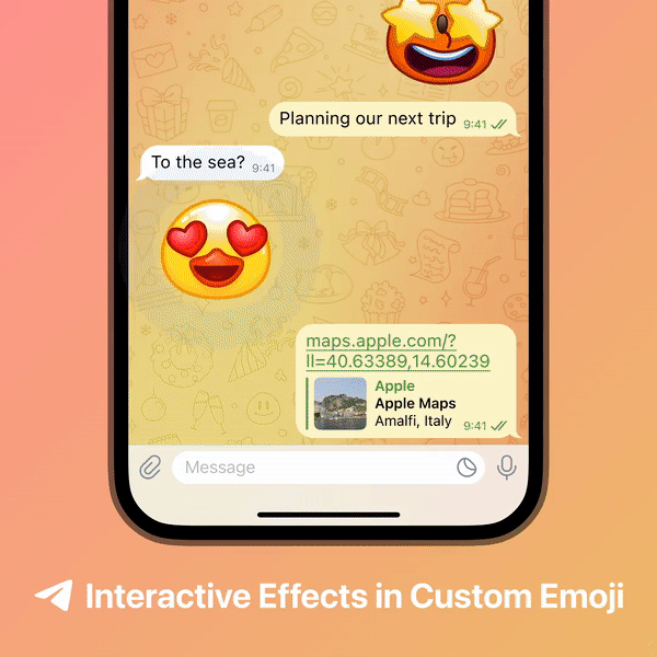 Telegram interactive custom emoji