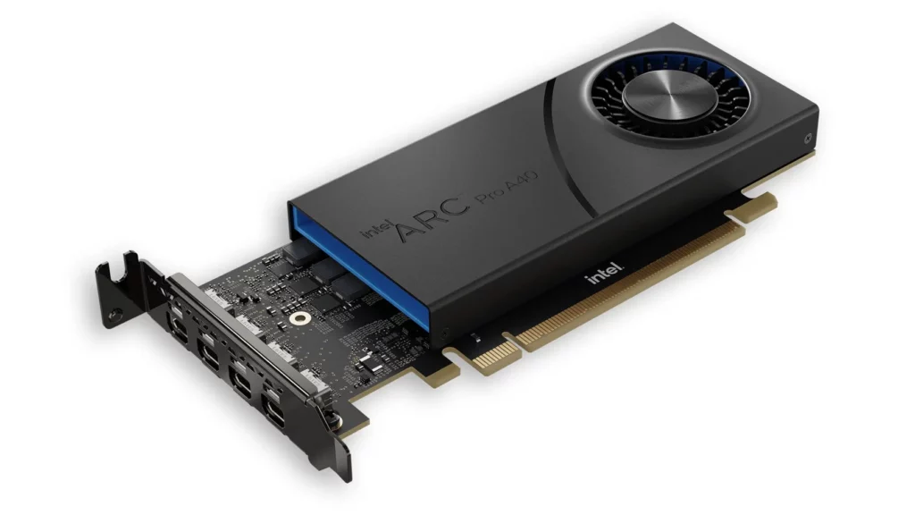 Intel lance les graphiques discrets Arc Pro pour les ordinateurs portables et de bureau 51 intel arc a40 pro 001
