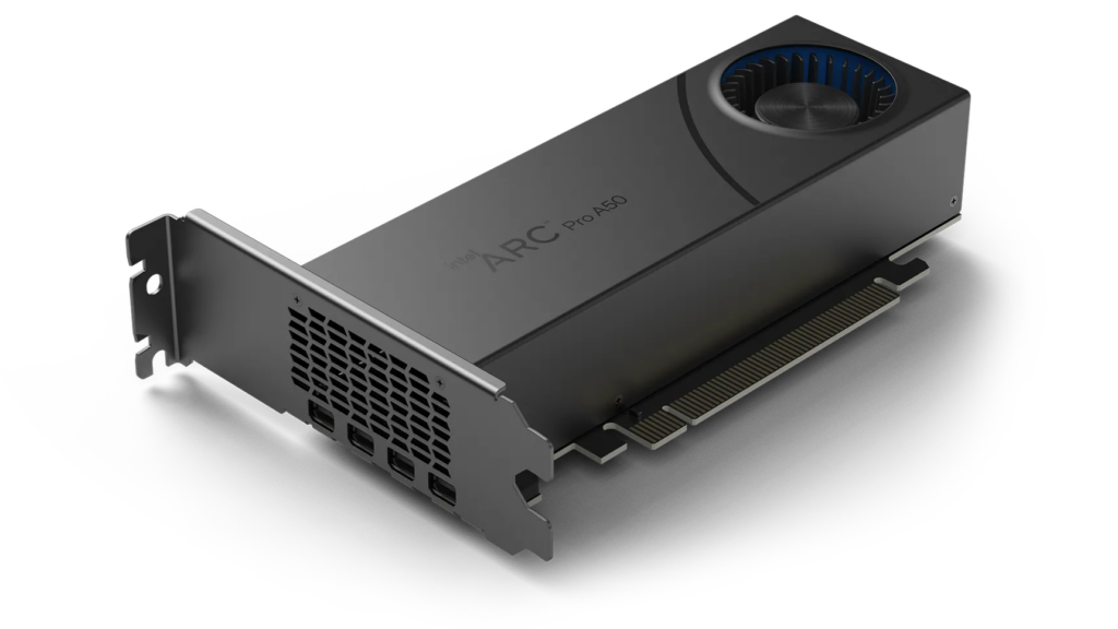 Intel lance les graphiques discrets Arc Pro pour les ordinateurs portables et de bureau 52 intel arc a50 pro 001