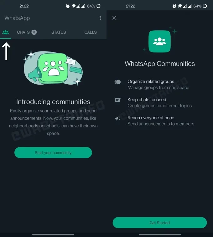 whatsapp communities test