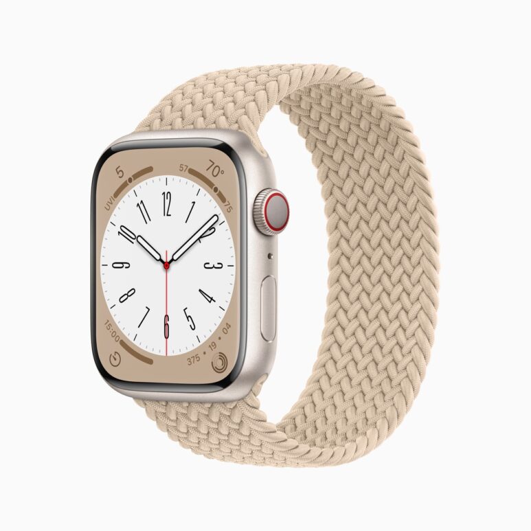 Apple Watch S8 aluminum starligh