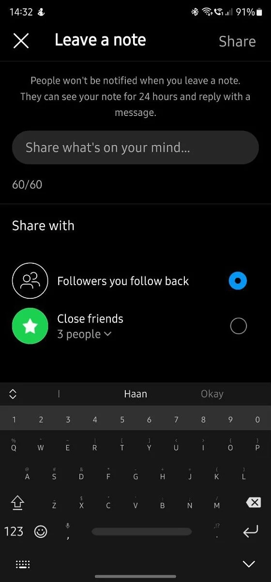 Instagram screenshot showcing ne