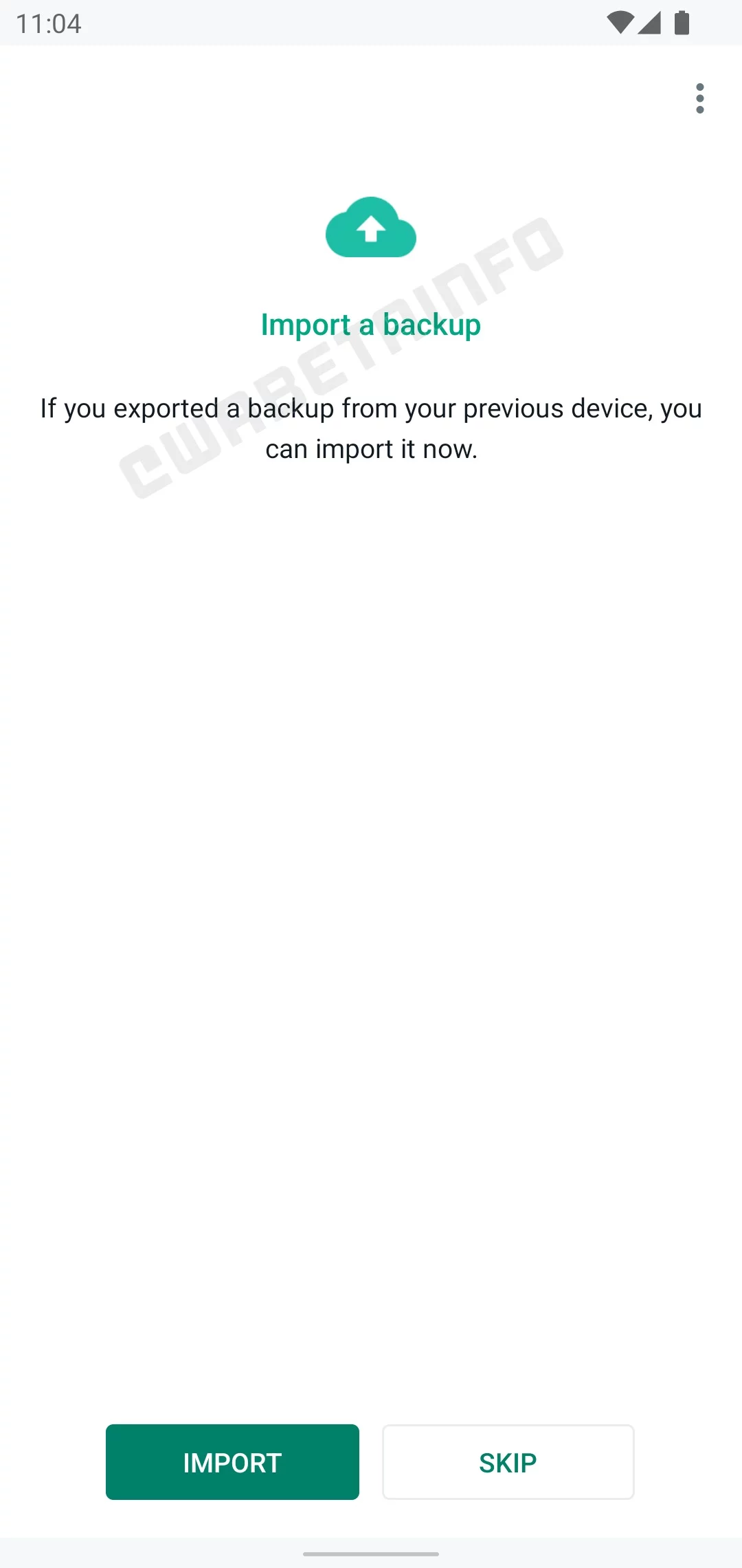 WA IMPORT EXPORTED BACKUP ANDROI
