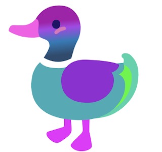 duck vaporwave