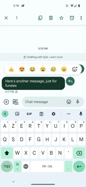 google messages emoji reactions