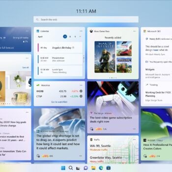 widgets expanded view
