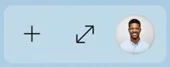 widgets expanded view button