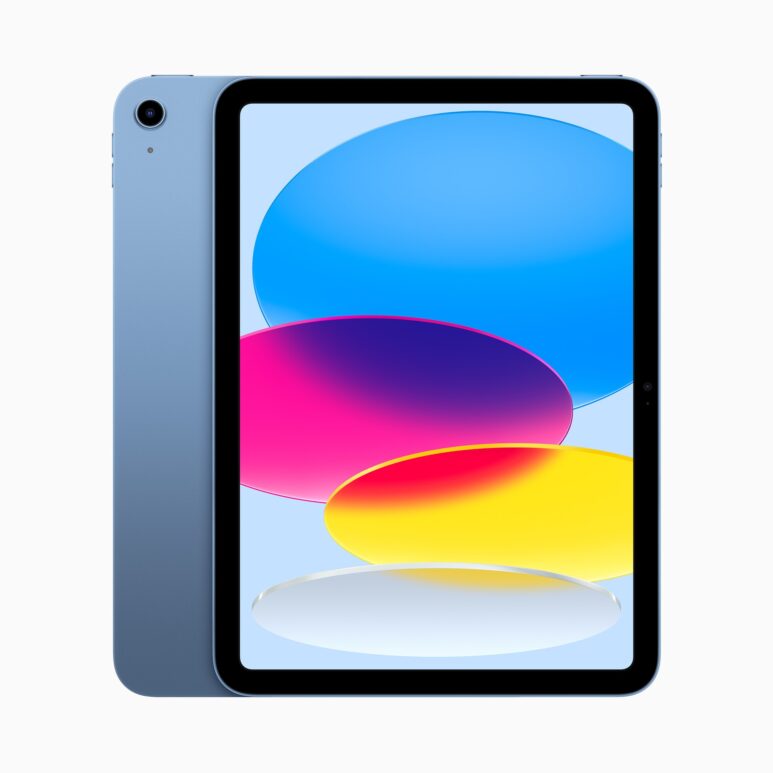 Apple iPad 10th gen blue 2up 221