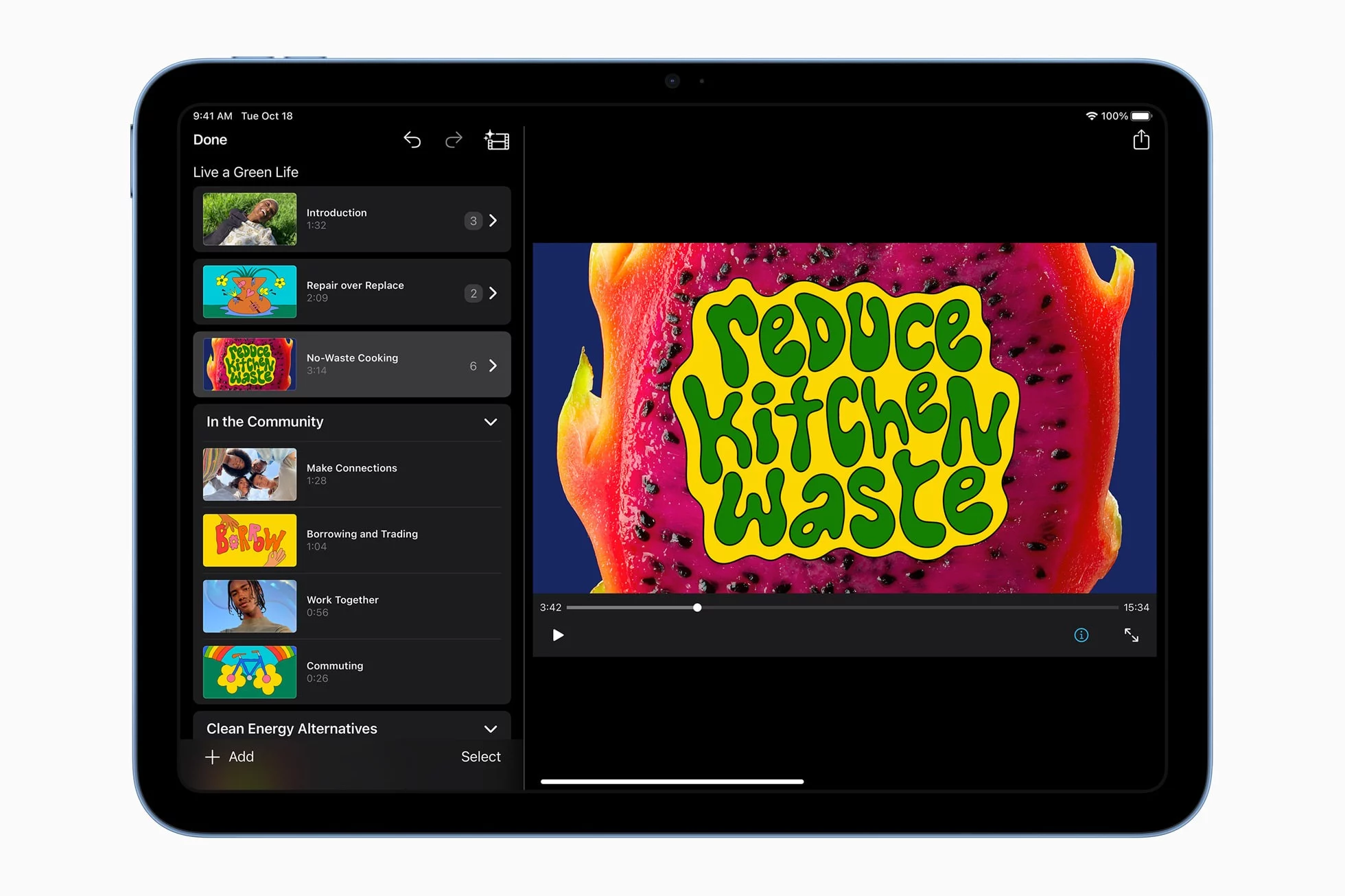 Apple iPad 10th gen iMovie Story2
