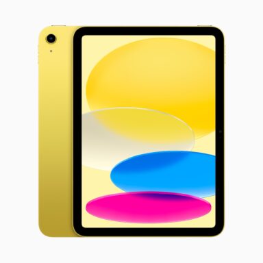 Apple iPad 10th gen yellow 2up 2