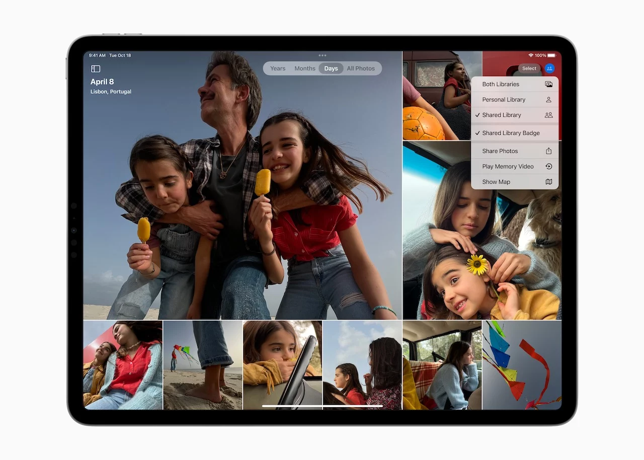 Apple iPadOS 16 iCloud Shared Photo Library jpeg