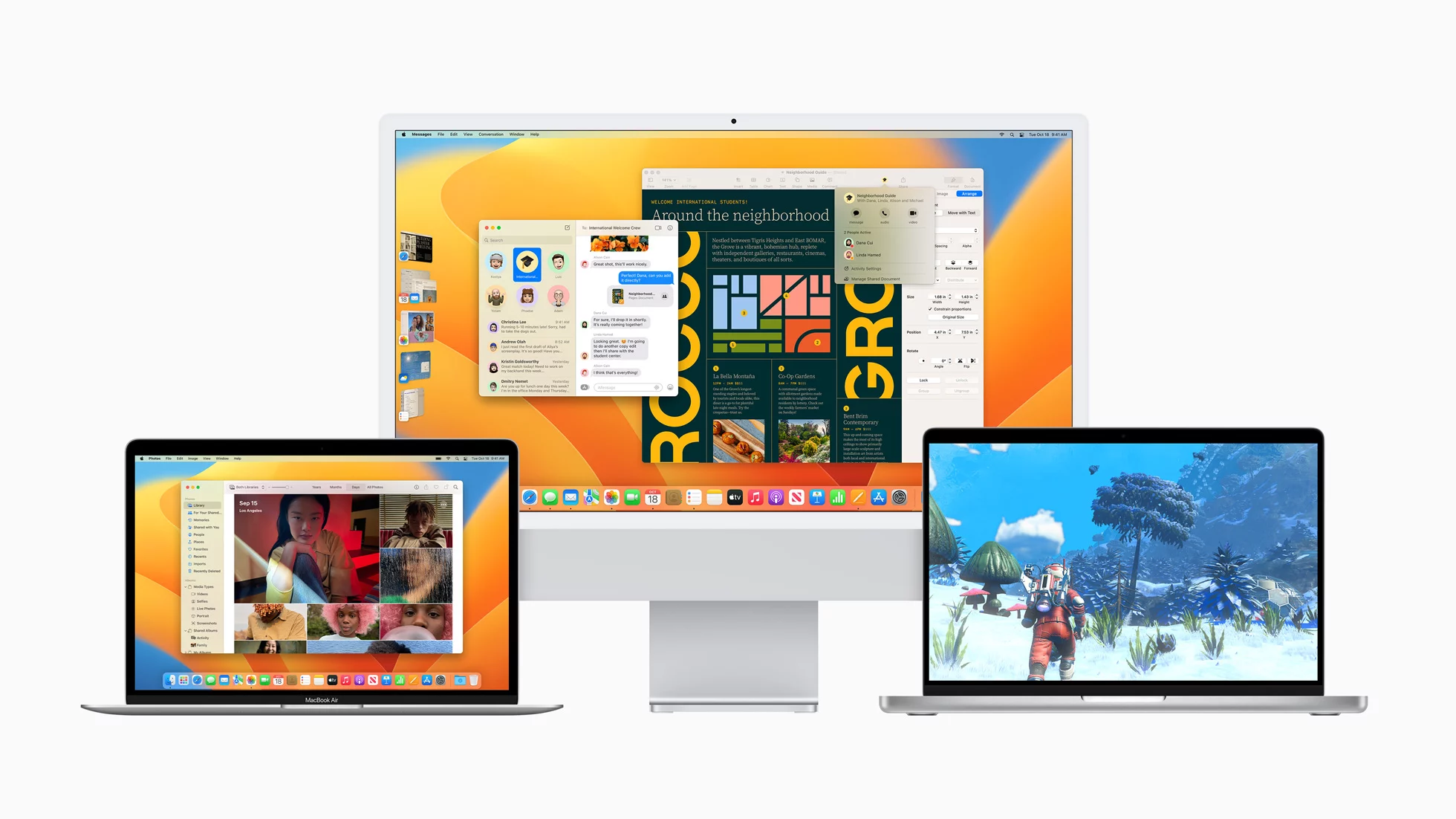 Apple macOS Ventura Stage Manager external display jpg