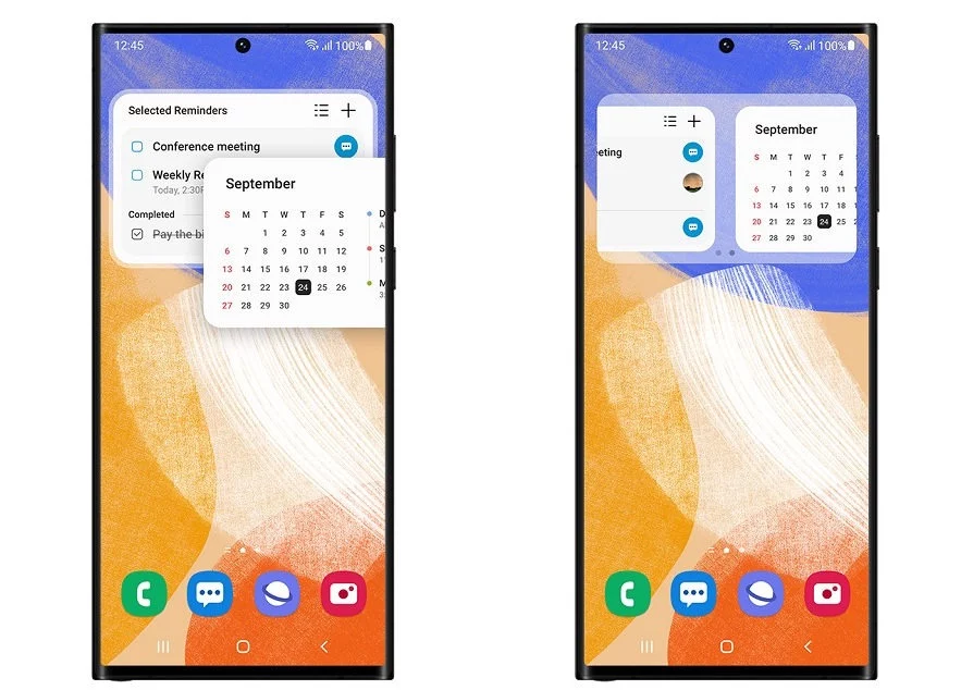 Samsung OneUI 5 beta widget jpeg